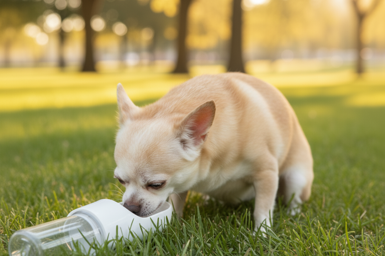 DEVORA Portable Dog Water Bottle – Leak-Proof Travel Pet Bottle for Walks & Outdoor Use